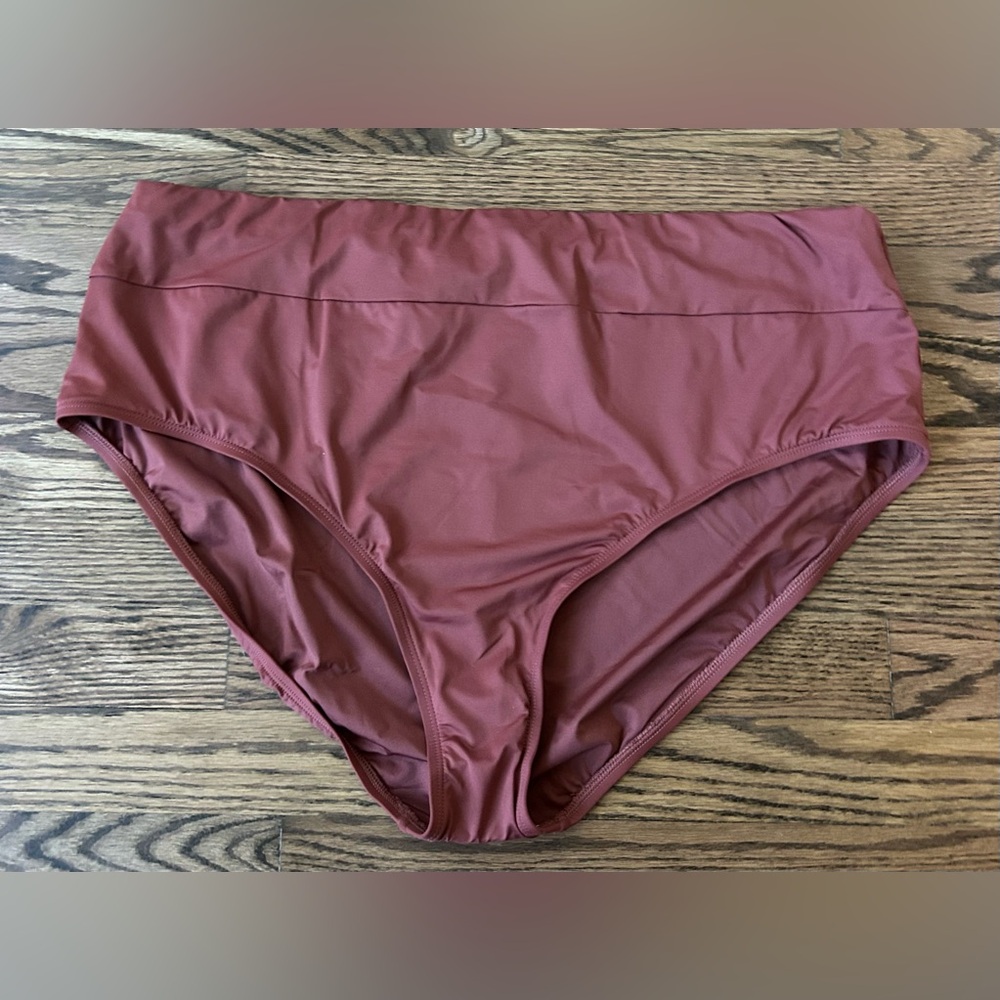 La Blanca Women's Island Goddess Solid Front Bikini Bottom, Cinnamon, 20W New